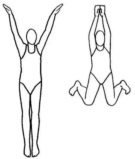 儿童蛙泳简笔画女孩