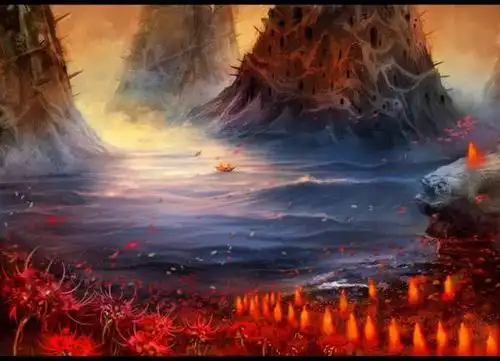 【第五关:忘川河】又名「三途河」,横在黄泉路和冥府之间,河水呈血