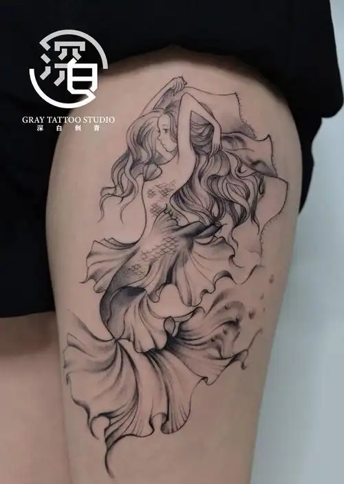 美人鱼纹身图片