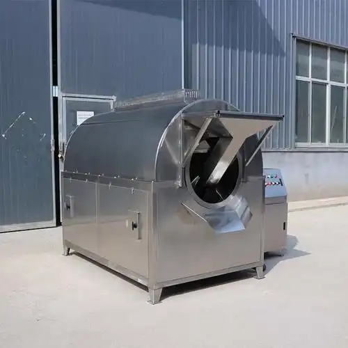 不锈钢电磁炒货机花生米辣椒花椒干果滚筒炒料机自动温控芝麻炒锅