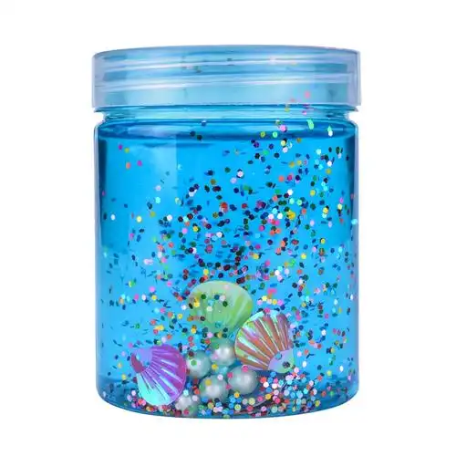 新款史莱姆鼻涕果冻冰山水晶泥透明无毒彩泥手工制作材料儿童玩具