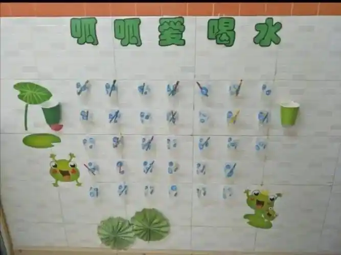【环创布置】幼儿园饮水区环创布置!
