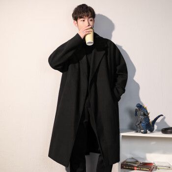 优衣库uniqlo春秋季中长款过膝风衣男韩版潮流感男士大衣冬季男生宽松