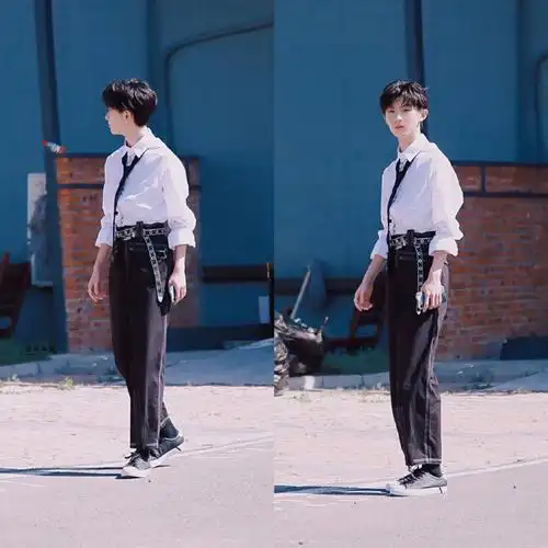 马嘉祺的名品大长腿是每看一次都会被惊到的程度,细长直的漫画腿很难