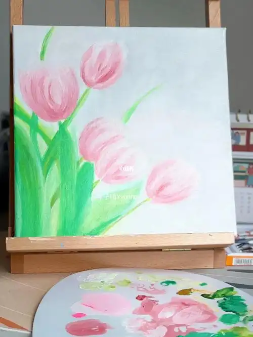 颜料:大红色,钛白色,黄绿色,草绿色,煤黑色96绘画教程16615画