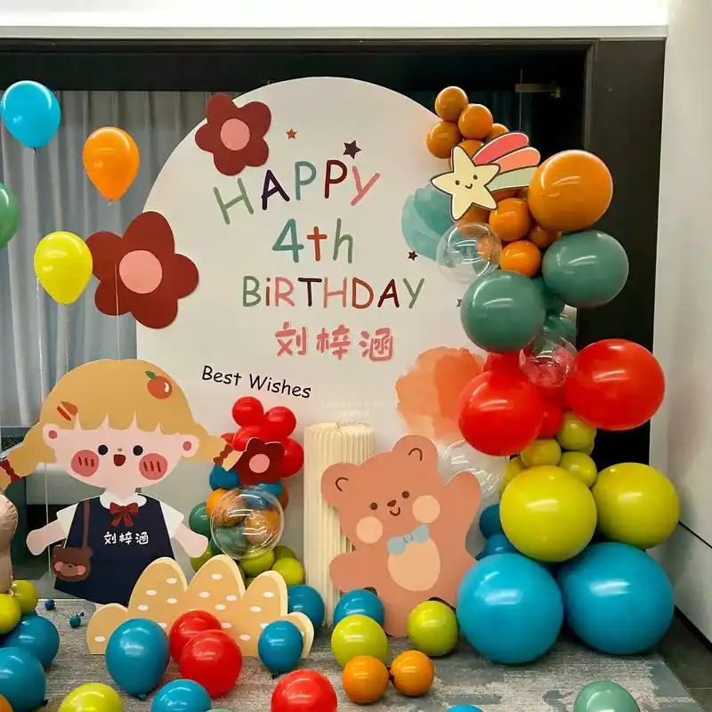 洛阳国宝瑞邑生日布置 | 宝宝生日布置.五彩缤纷的场景随便 - 抖音