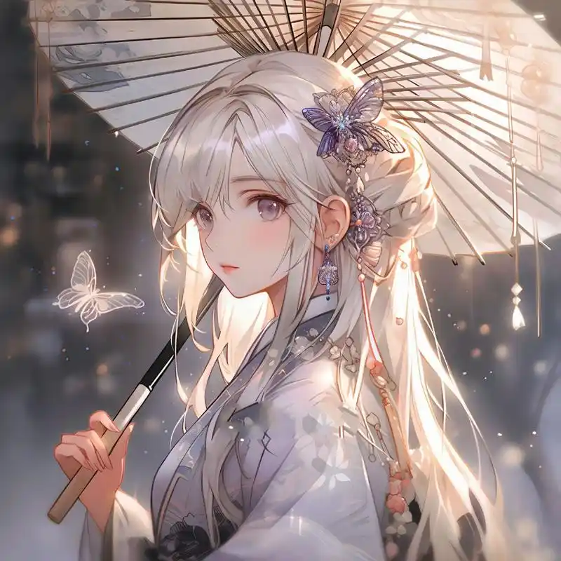 撑伞小姐姐,美吗?|古风女生头像