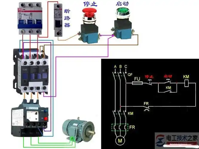 热继电器怎么接线,接继电器的安装及接线图