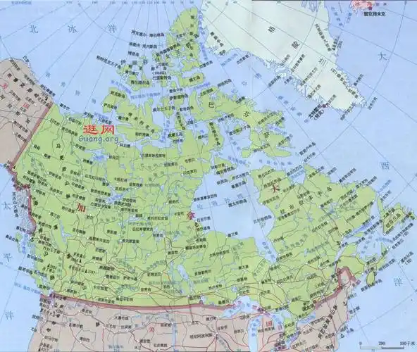 加拿大地图,加拿大地图高清中文版