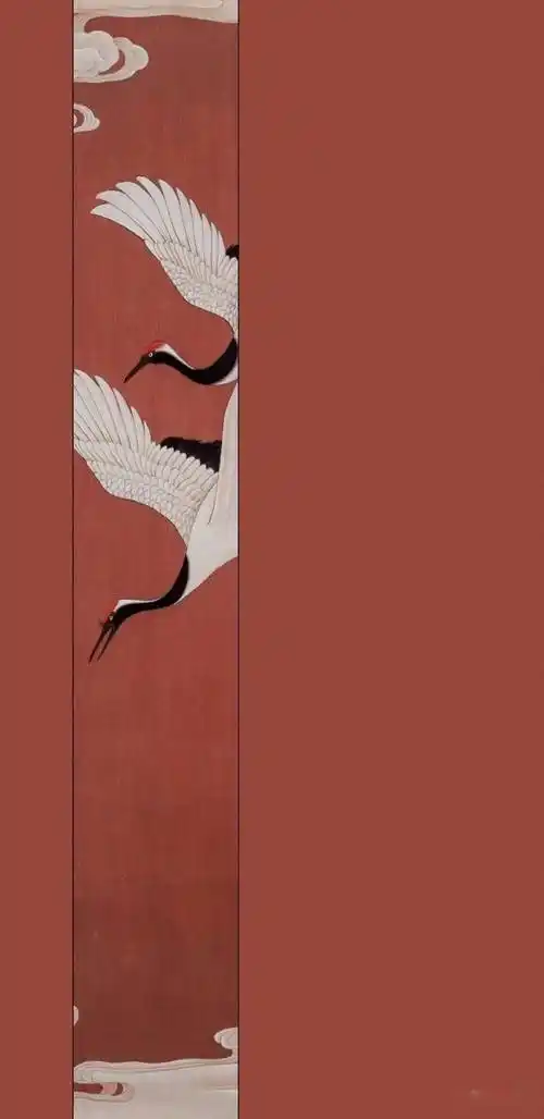 仙鹤背景古风插画,超好看_楼兰