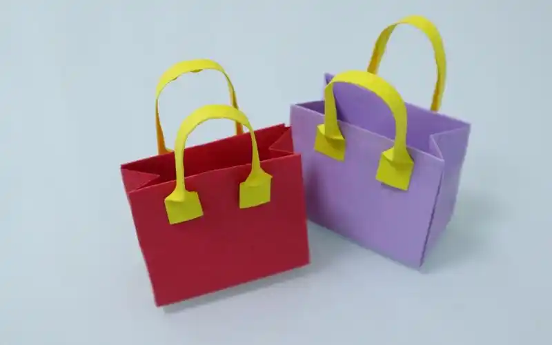 漂亮的迷你手提包折纸,简单易学看1遍就会,漂亮女生都抢着要学