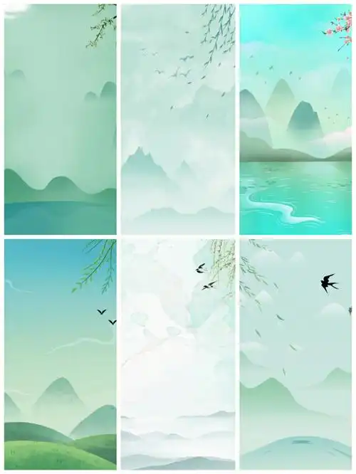 复古简约大气,山水风景别具一格957892中国风的意境山水背景