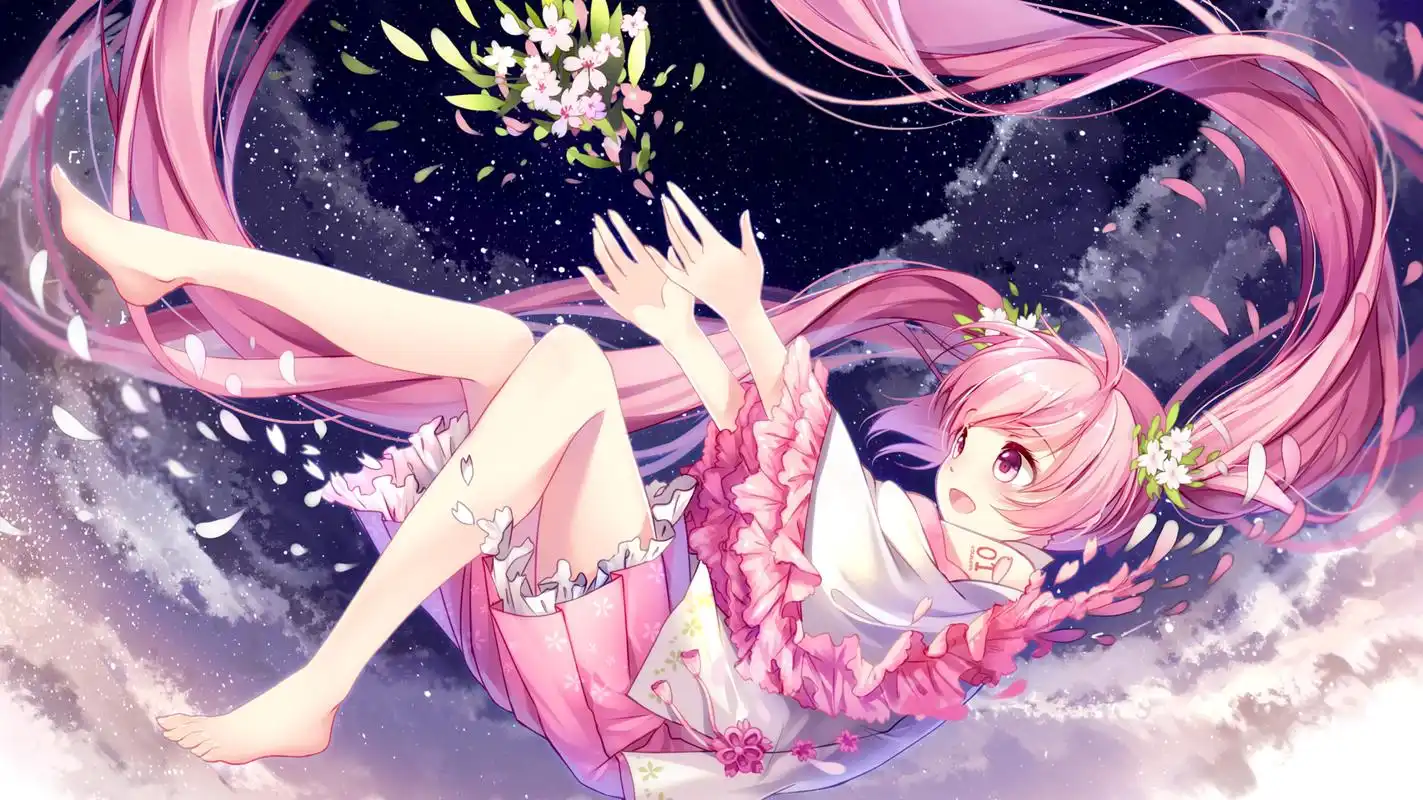 粉色初音公主殿下#二次元美图# #动漫美图