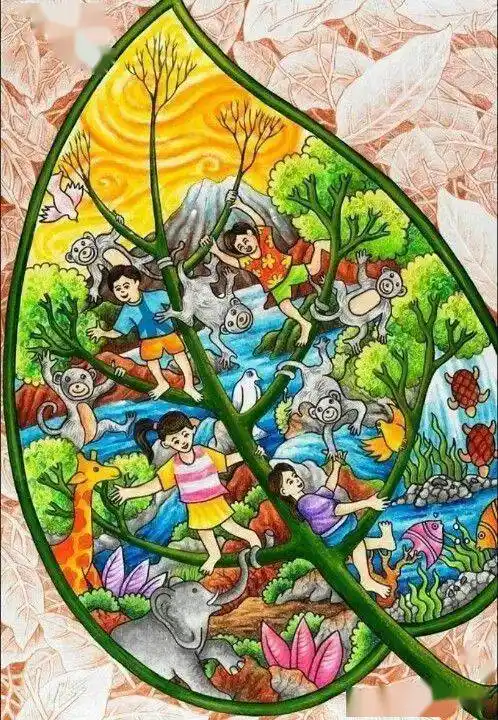 看世界国外儿童画欣赏