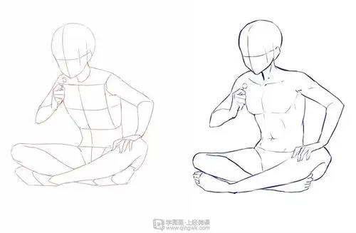 《人物的坐姿》by 偶相人形