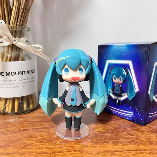 初音未来q版歪头手办动漫周边v家miku像素化可动摆件