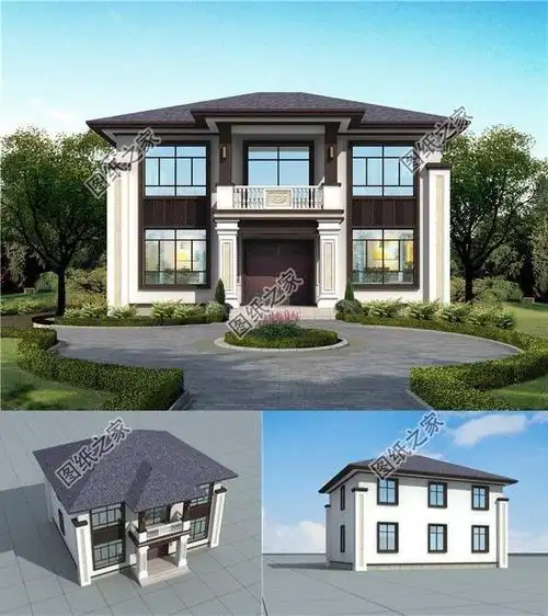 三间两层农村楼房设计图,气势上就胜人一筹