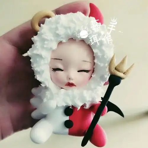 2016#超轻粘土#星座娃娃 天使和魔鬼合成的双子座 by暮珥