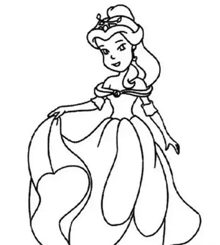 贝尔公主的城堡简笔画