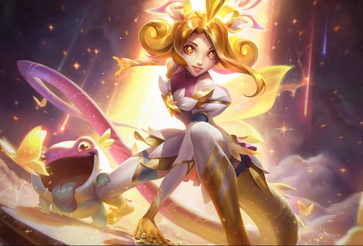 在英雄联盟中妮蔻的星之守护者皮肤在近距离观看是怎样的