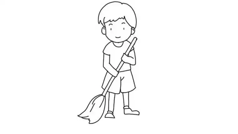 正在打扫卫生简笔画要怎么画小学生打扫教室简笔画简笔画五一劳动节简