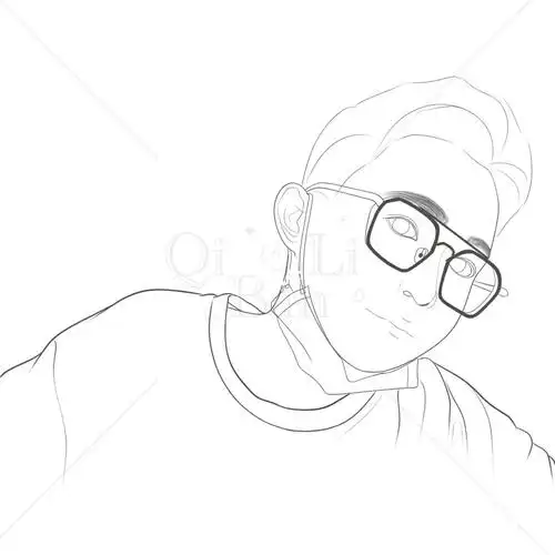 摸鱼一张自己家的大男孩#手绘头像  #婚礼手绘  #心爱的人