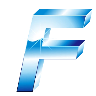 立体冰蓝效果字母f