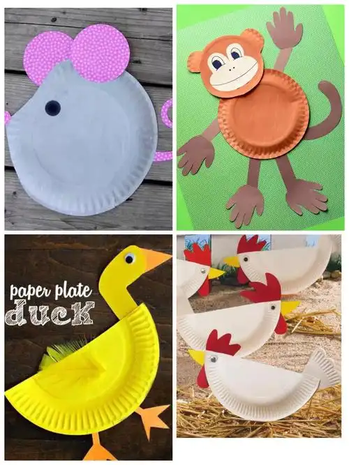 《纸盘手工制作》 材料准备:       蛋糕纸盘,剪刀,胶棒,水彩笔等