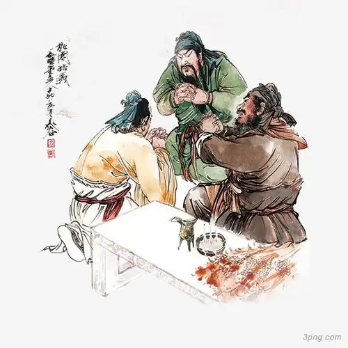 桃园三结义png素材透明免抠图片-艺术字集