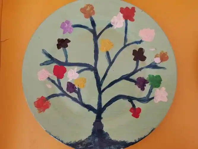 废物利用——废旧盘子画