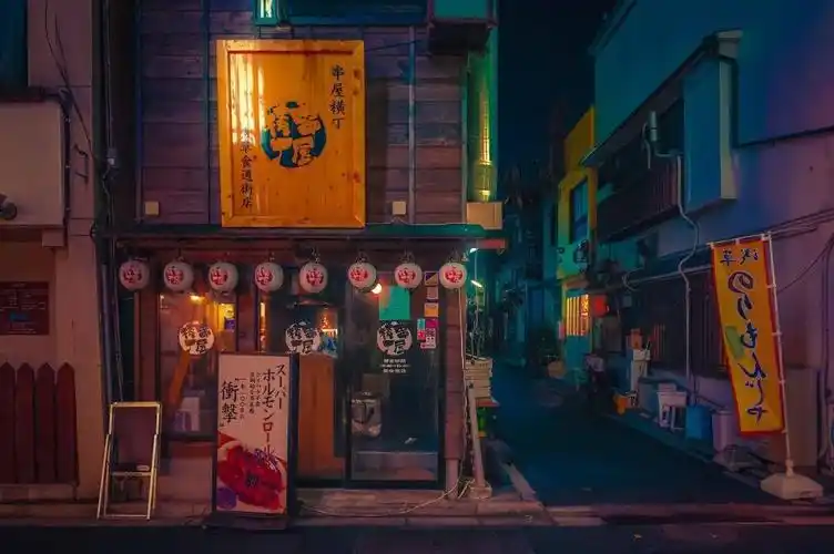 随手一拍都是风景镜头下的日本街头招牌文字夜景