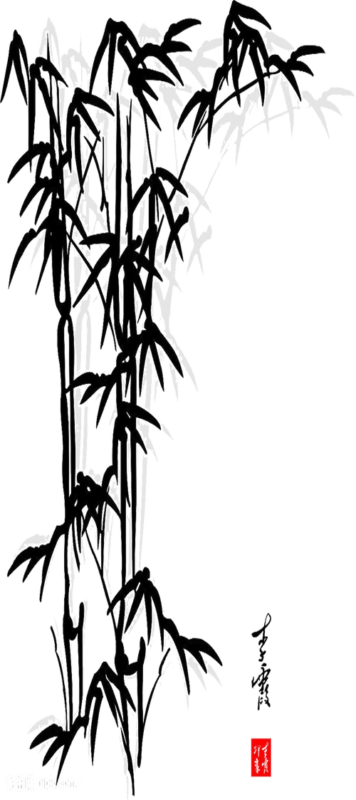 水墨竹子矢量图素材