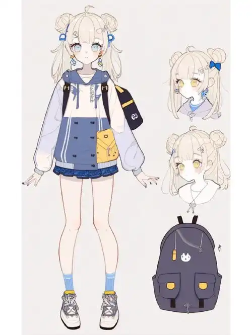 动漫人物设计多个风格角色设计