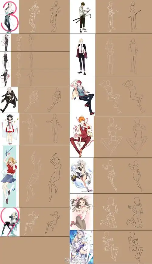 作业:动漫人体绘画学习之日式漫画人体比例画法与训练 - qwk-00009