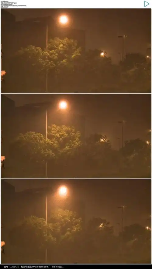 夜晚城市暴风雨实拍视频素材