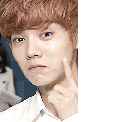 的家伙鹿晗面对exo害羞的男孩脸颊exo有趣exo性感gif动图_动态图_表情