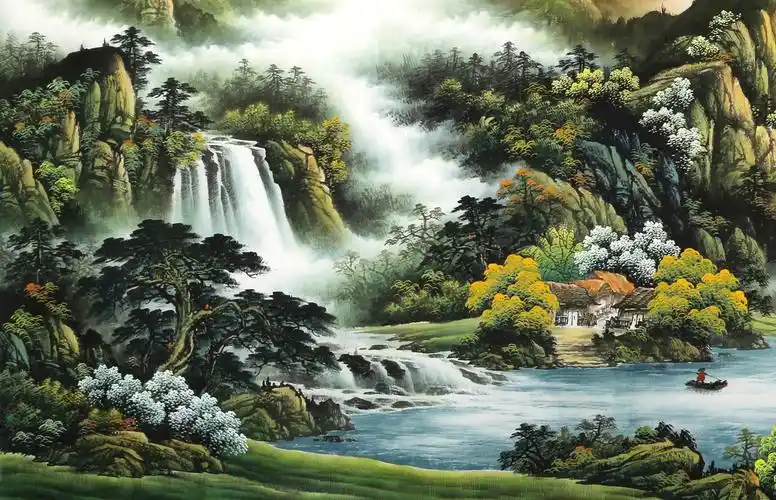 已售杨铭昌小八尺流水生财安徽山水画研究协会理事