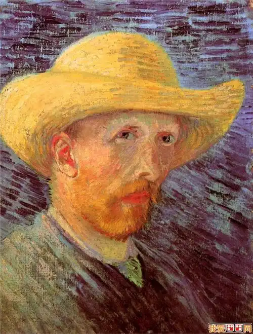 梵高自画像解读:梵高人物肖像油画作品欣赏(5)_世界名画_百科_我爱
