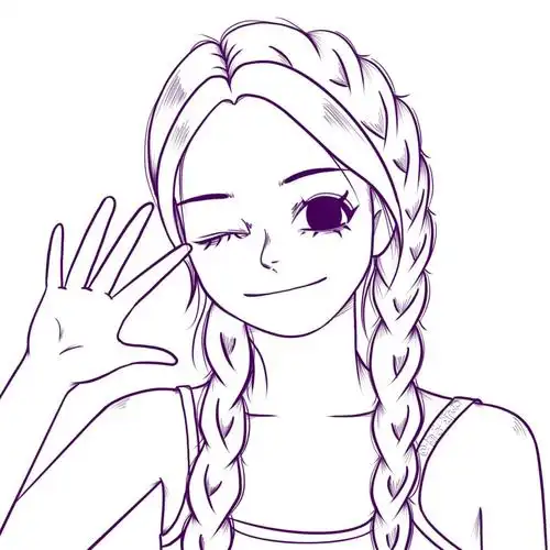 卡通头像附线稿