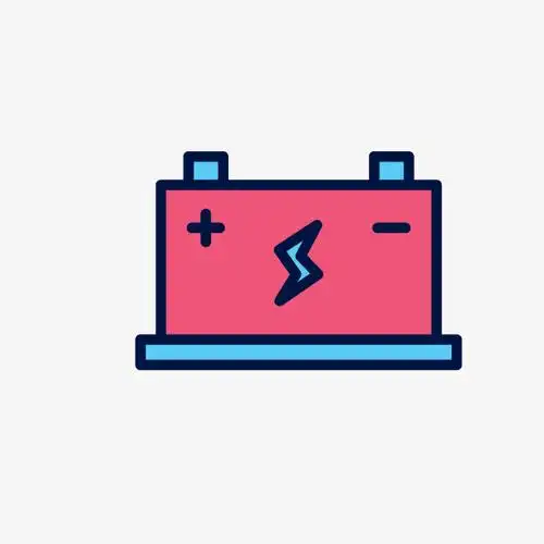 卡通汽车蓄电池简图