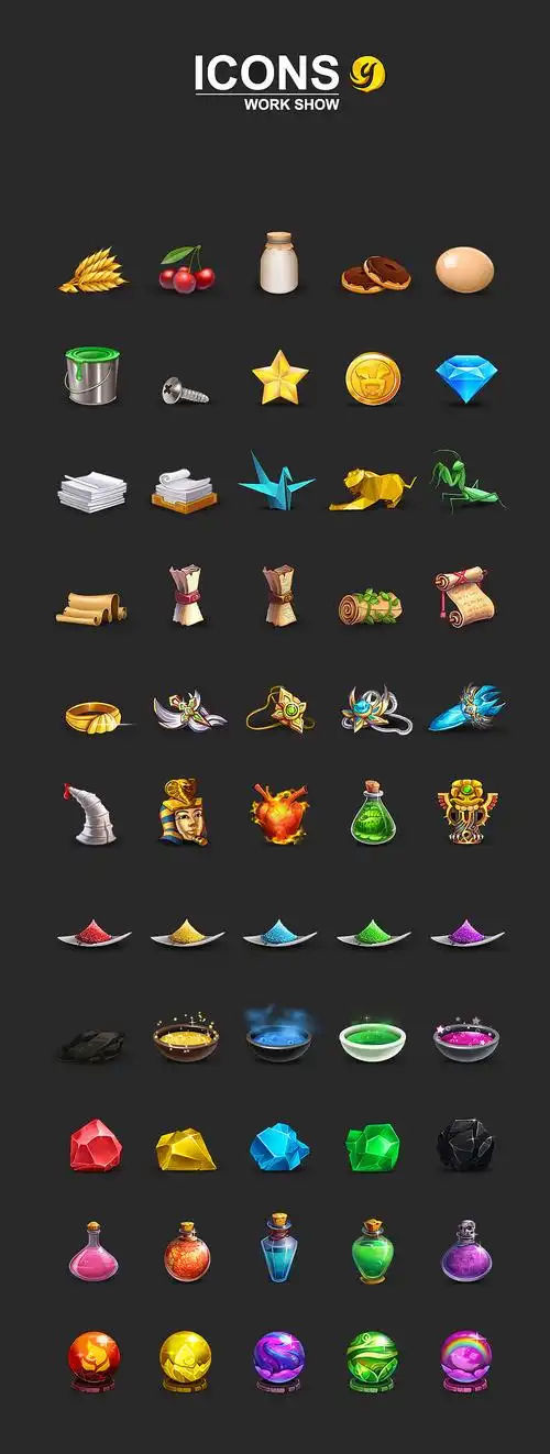 物品图标|ui|游戏ui|yellowsea602 - 原创作品 - 站酷 (zcool)