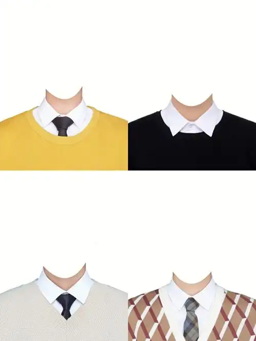 男生证件照寸照换服装模板很有少年感