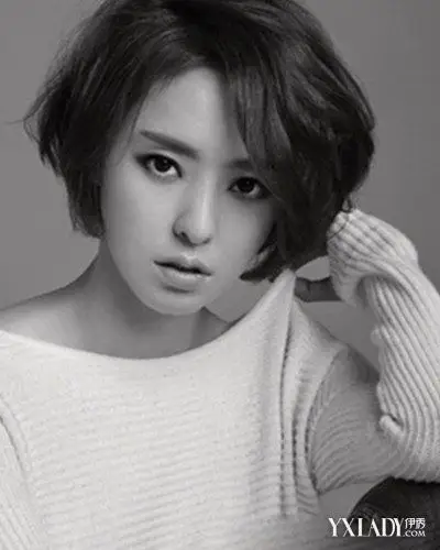 韩式短发女学生 无刘海短发优雅