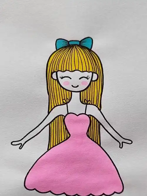 穿裙子的小姑娘 简单好学 快来一起试试吧!简笔画 零基础学画画