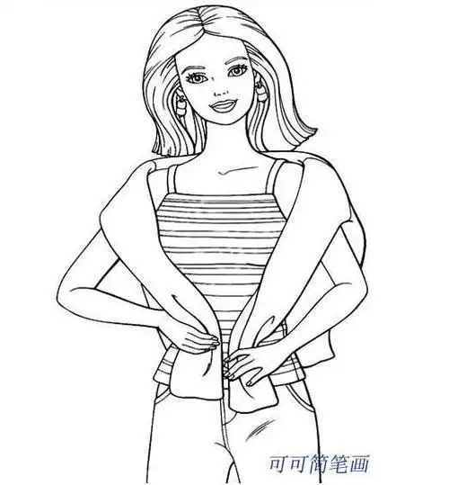 简笔画人物女人