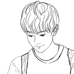 王源简笔画手绘全身