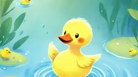 《小鸭池塘学游泳》:小鸭游池塘,学泳嬉水乐趣多