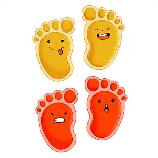 矢量粉蓝小脚丫地贴11174131小脚丫脚印矢量免抠7131282小脚丫卡通手