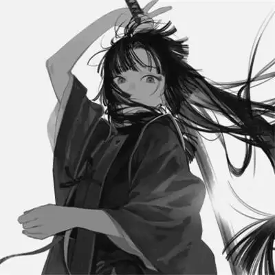 黑白系古风女头