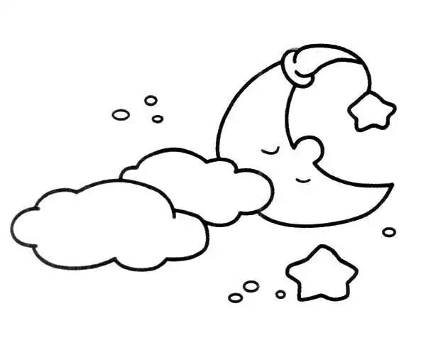 夜晚简笔画夜晚简笔画图片大全